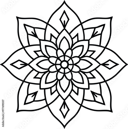 tattoo mandala vector white background