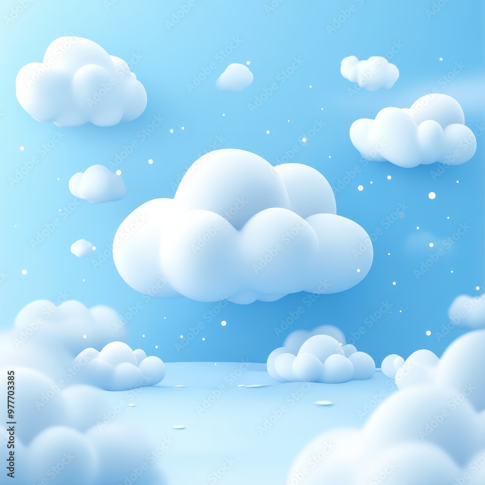A serene blue sky filled with soft, fluffy clouds, creating a peaceful and dreamy atmosphere for relaxation. A serene blue sky filled with soft, fluffy clouds, creating a peaceful and dreamy atmosphere for relaxation.
