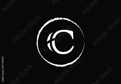 Letter C logo initial design template