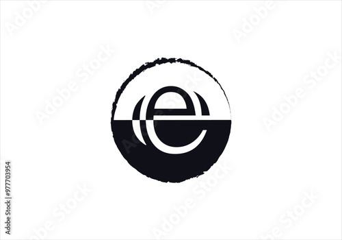 Letter E logo initial design template