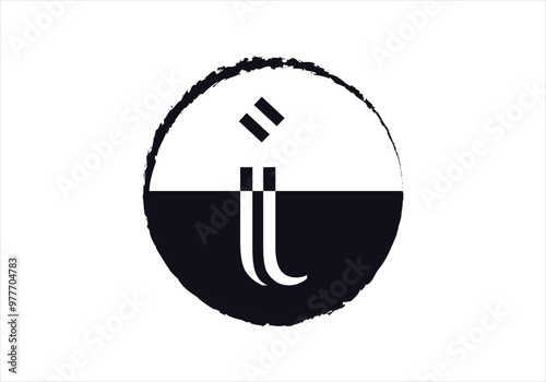 Letter I logo initial design template