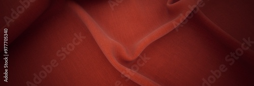 Elegant drapery of delicate burgundy fabric. 