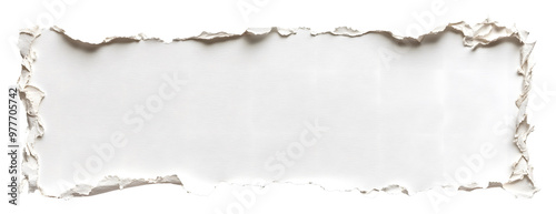 White Torn paper with frame texture background 