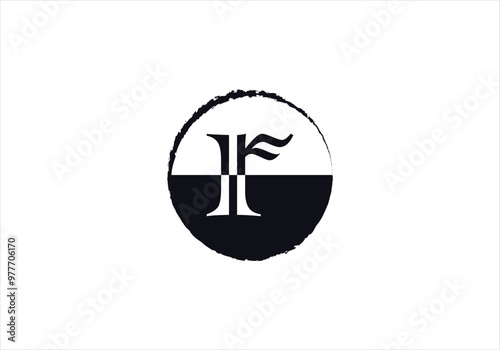 Letter R logo initial design template