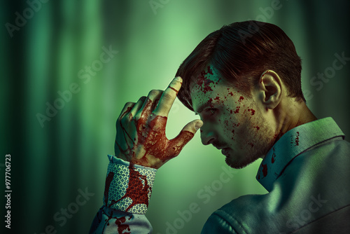bloodied murderous maniac