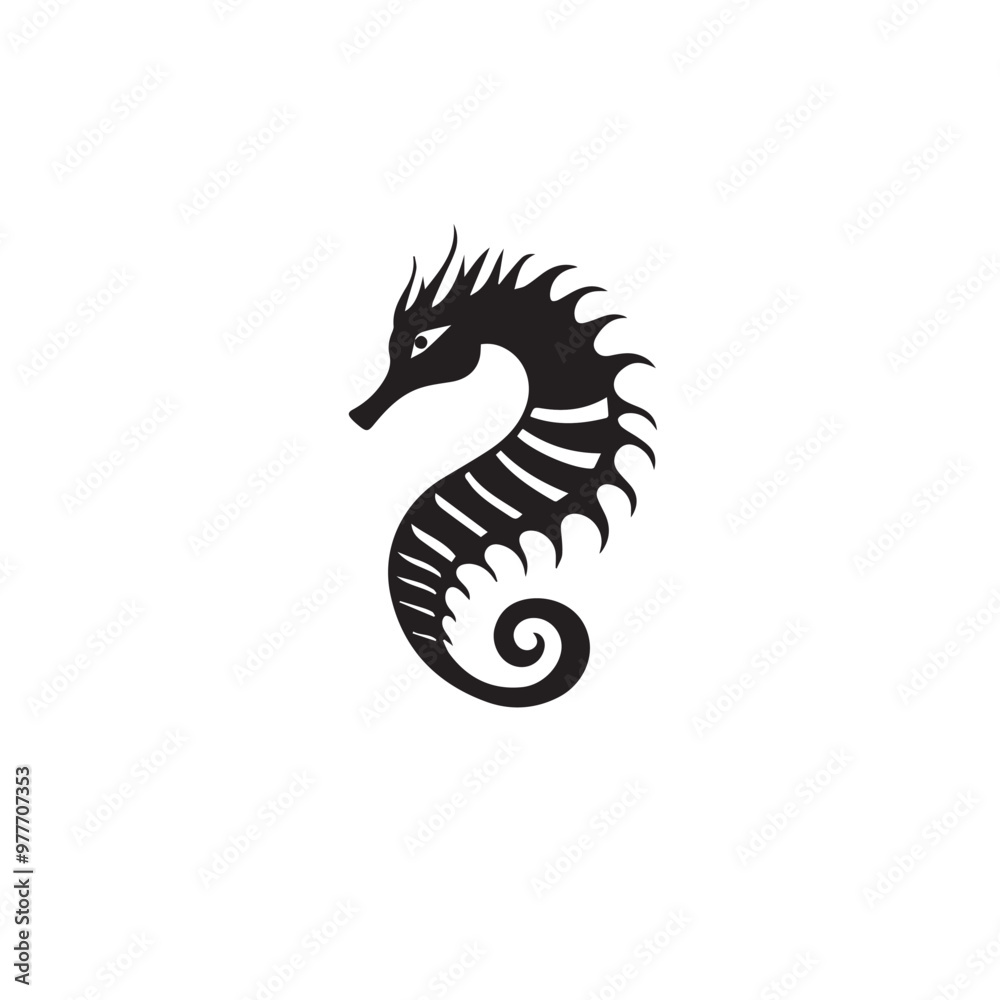 Seahorse in cartoon, doodle style . Image for t-shirt, web, mobile apps and ui. Isolated 2d vector illustration in logo, icon, sketch style, Eps 10, black and white. AI Generative Seahorse in cartoon, doodle style . Image for t-shirt, web, mobile apps and ui. Isolated 2d vector illustration in logo, icon, sketch style, Eps 10, black and white. AI Generative