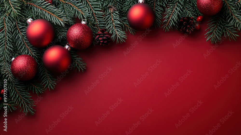 Christmas Background with Pine Branches Christmas Background with Pine Branches
