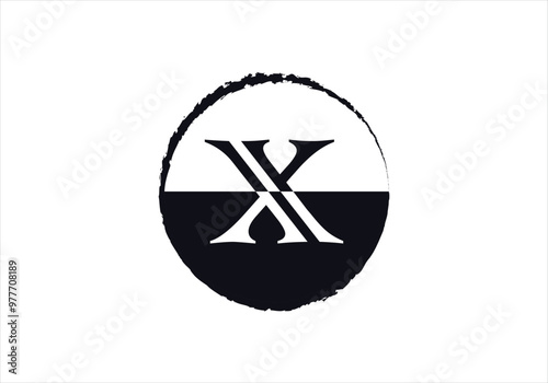 Letter X logo initial design template
