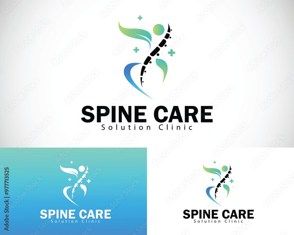 Spine logo creative health care medical nature herbal therapy massage clinic design Spine logo creative health care medical nature herbal therapy massage clinic design