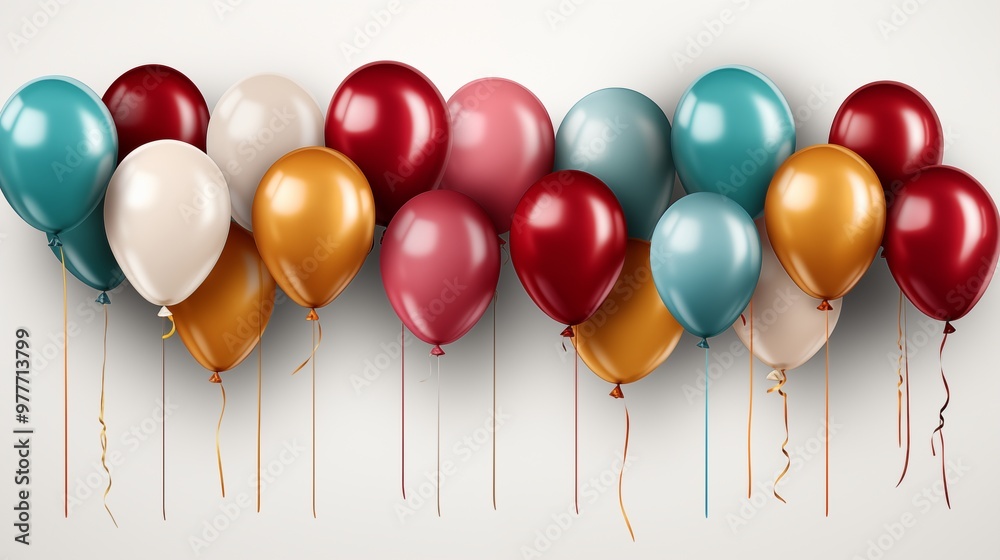 Birthday balloons, pennant isolated on transparent and white background.jpg image. Birthday balloons, pennant isolated on transparent and white background.jpg image.