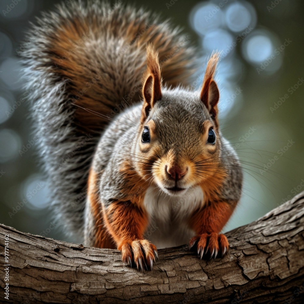 Beautiful Realistic Close Up Squirrel Head Beautiful Realistic Close Up Squirrel Head