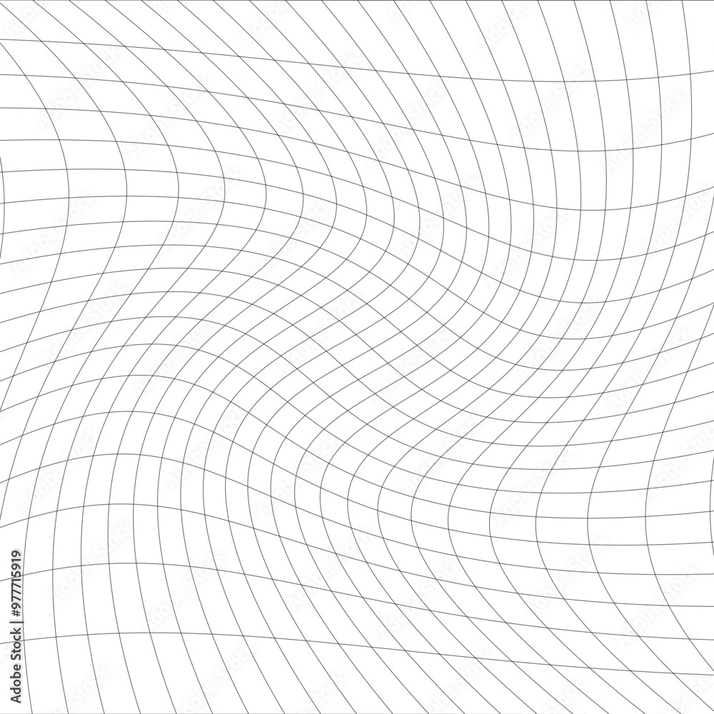 Vector illustration of lines intersecting each other in deformed grid-like pattern. Blueprint for plans, layouts, or decorative elements in design and architecture. Geometric background for representa Vector illustration of lines intersecting each other in deformed grid-like pattern. Blueprint for plans, layouts, or decorative elements in design and architecture. Geometric background for representa