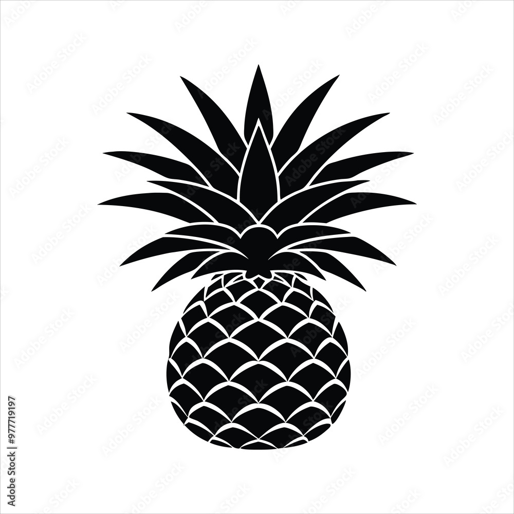 create-a-pine-apple-silhouette-vector-style-with-white background create-a-pine-apple-silhouette-vector-style-with-white background