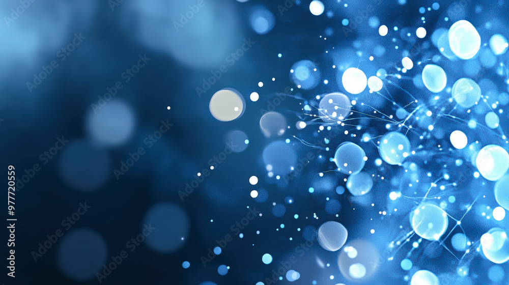 A captivating image of glowing blue and white bokeh lights and abstract particles against a dark background, creating a serene and ethereal atmosphere. A captivating image of glowing blue and white bokeh lights and abstract particles against a dark background, creating a serene and ethereal atmosphere.