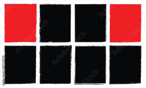 Chalk texture stain set. Hand drawn chalk background doodle effect stain collection for crayon brush design, scratch frame shape. 