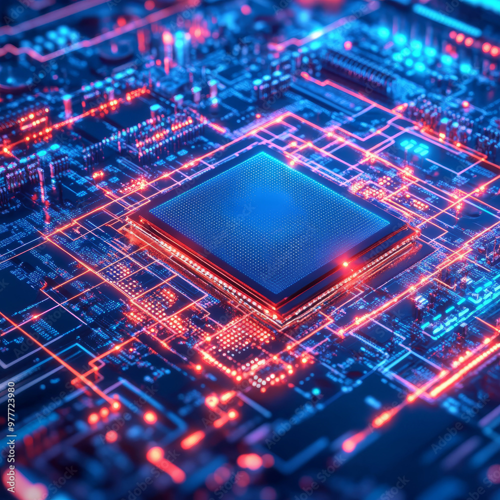 Quantum processor chip high-performance supercomputer, advanced technology and computing concept on a virtual display. Quantum processor chip high-performance supercomputer, advanced technology and computing concept on a virtual display.