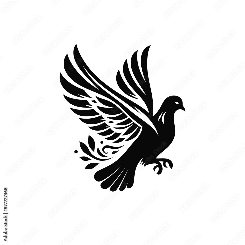 a simple dove silhouette vector style a simple dove silhouette vector style