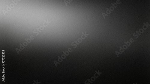 Fundo gradiente desfocado blured preto, branco e cinza. Capa para poster, cartaz, apresentação de produto. Banner para website. Fundo de tela, proteção de tela. Fundo texturizado com efeito ruído.