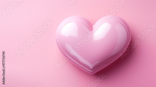 Photo of a paper heart shape on a pink background.