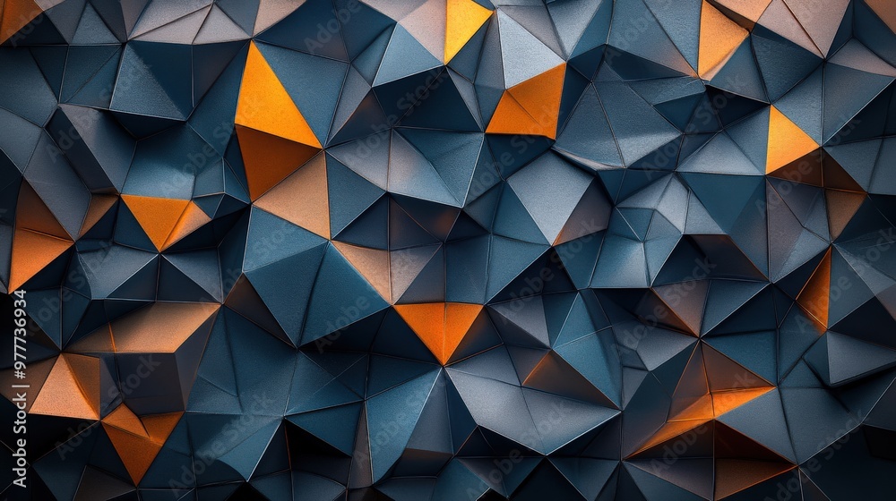 Polygonal shapes with contrasting colors in motion