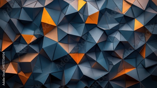 Obraz na płótnie Polygonal shapes with contrasting colors in motion w salonie