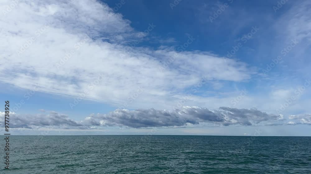 Dramatic sky clouds over the ocean Dramatic sky clouds over the ocean
