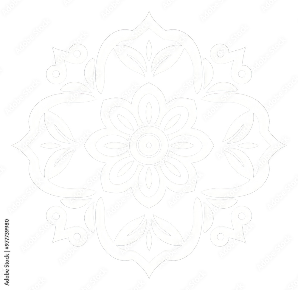 Fototapeta premium PNG Mandalas pattern white black.