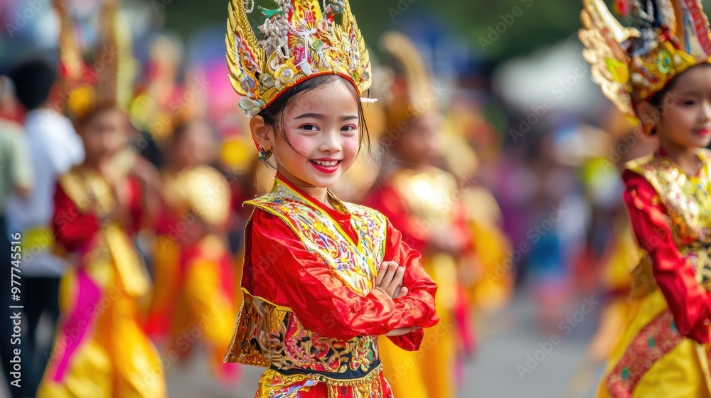 Fototapeta premium A detailed photo of a traditional cultural festival, 50 keywords