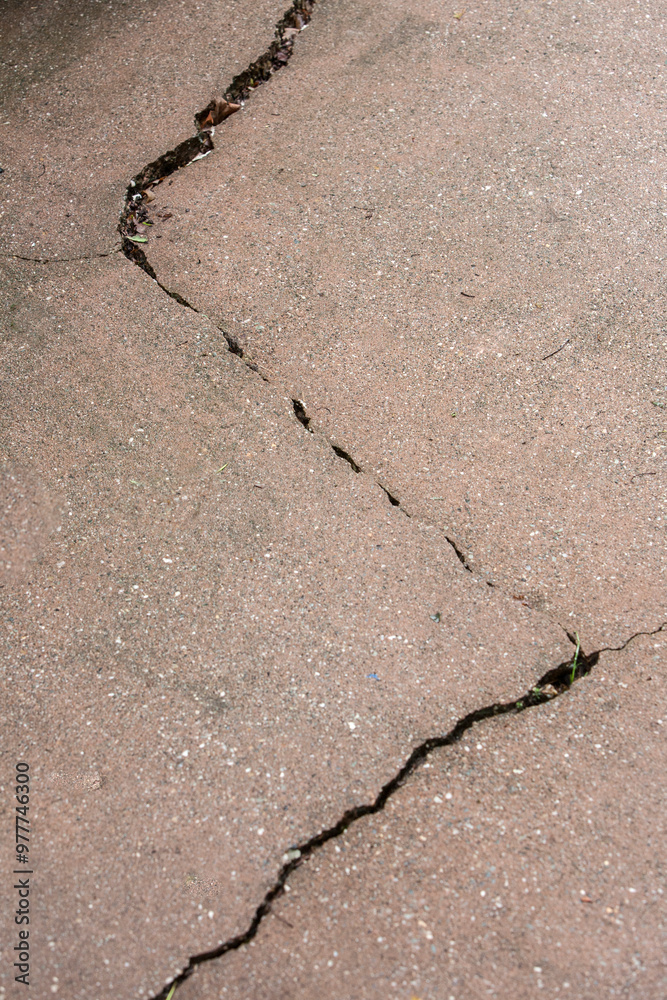 Obraz premium A crack in a cement deck.
