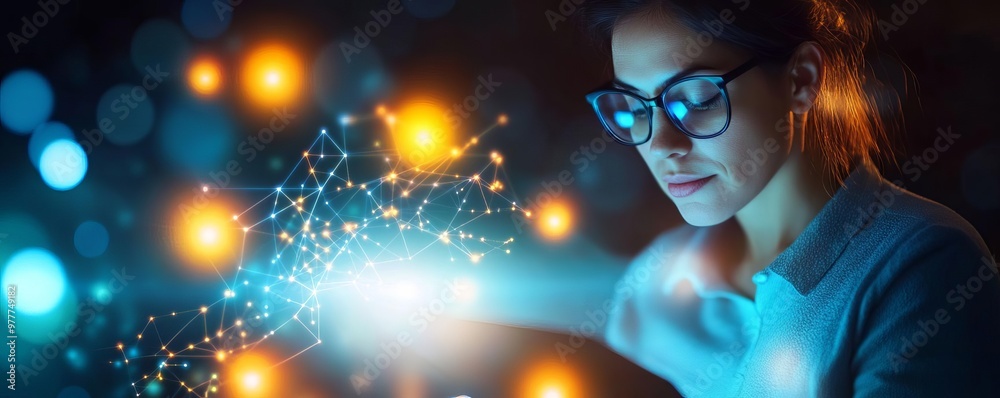 Astrologer reading a natal chart with celestial symbols glowing in the background, mystical ambiance Astrologer reading a natal chart with celestial symbols glowing in the background, mystical ambiance