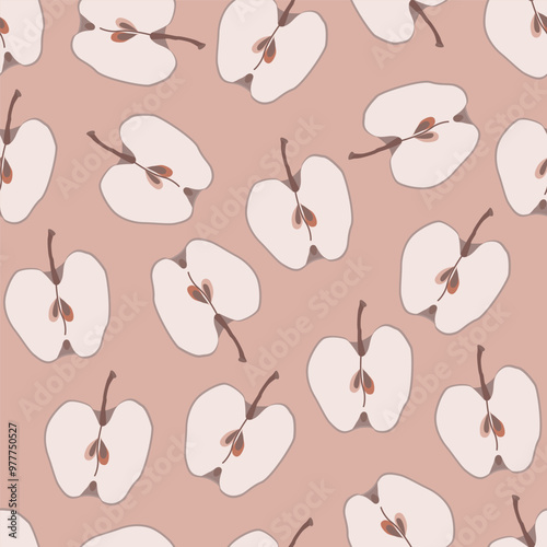 Seamless pattern abstract apple for prints, wallpaper, textiles, packaging.