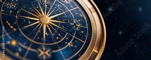 Wallpaper Mural Close-up of astrological software displaying zodiac alignments, professional and technical design Torontodigital.ca