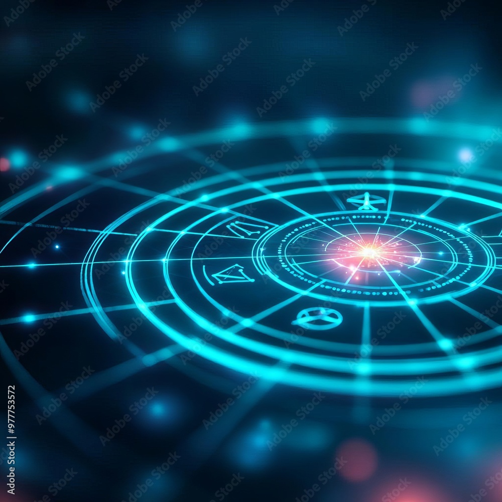Digital interface for astrological compatibility analysis, sleek and contemporary design