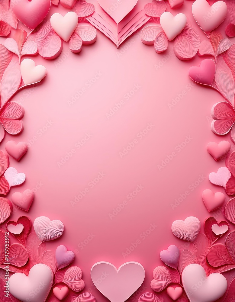 Pink heart border for love Pink heart border for love
