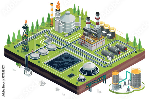 Carbon Capture Utilization and Storage System Diagram