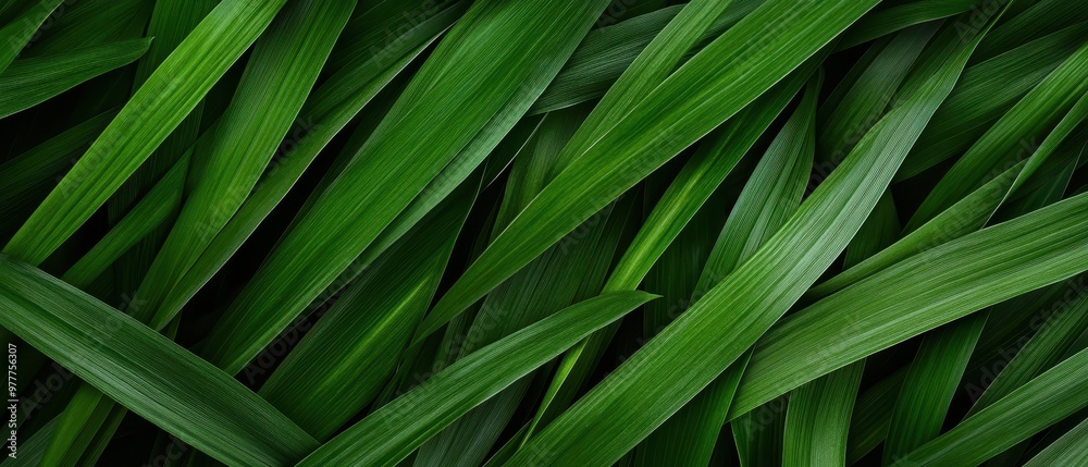 Vibrant green grass blades overlapping in a natural pattern, creating a serene and calming visual perfect for nature-themed projects. Vibrant green grass blades overlapping in a natural pattern, creating a serene and calming visual perfect for nature-themed projects.