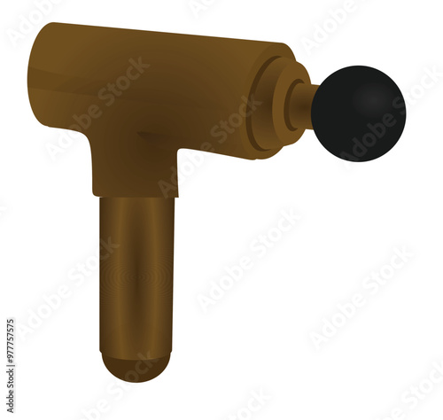 Brown  at home massager. vector