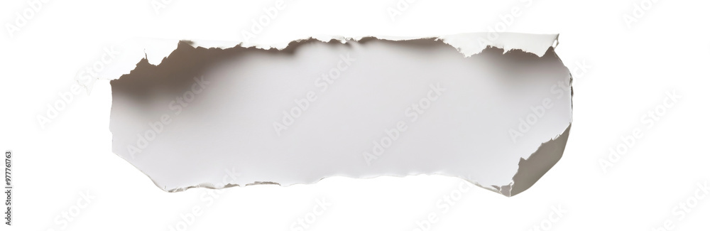 Single Piece of Paper with a Torn Edge, Isolated PNG with Transparent Background Single Piece of Paper with a Torn Edge, Isolated PNG with Transparent Background