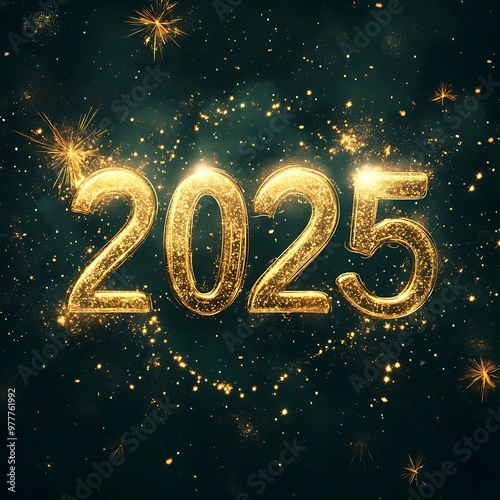 Glowing 2025 A Festive New Year Celebration