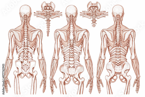 Detailed Diagram of Paraspinal Muscles and Erector Spinae Anatomy