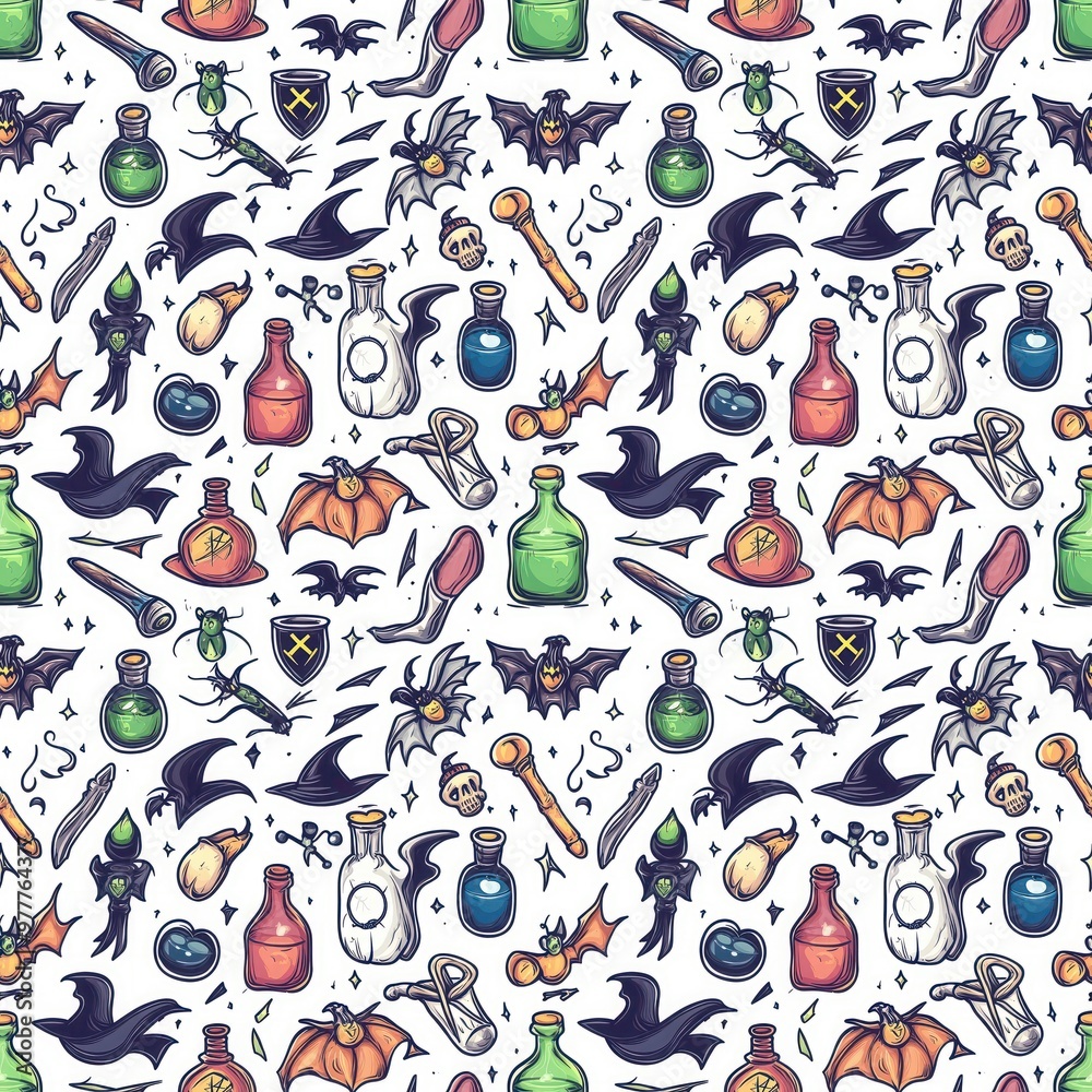 Obraz premium halloween pattern