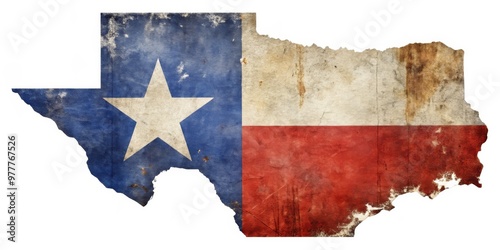 Wallpaper Mural Texas State Outline with Worn Flag, Grunge, Vintage, American , Texas , State , Flag Torontodigital.ca