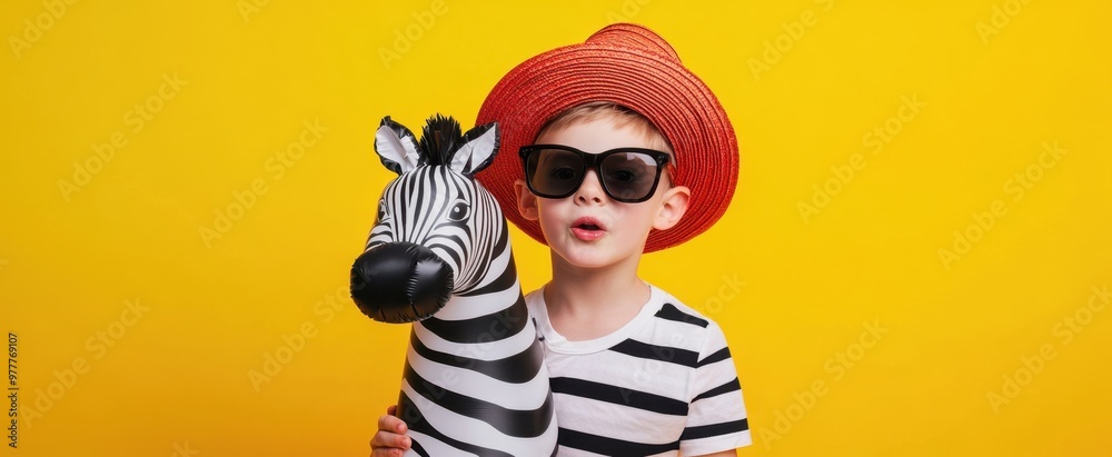 The Kid with Zebra Toy The Kid with Zebra Toy