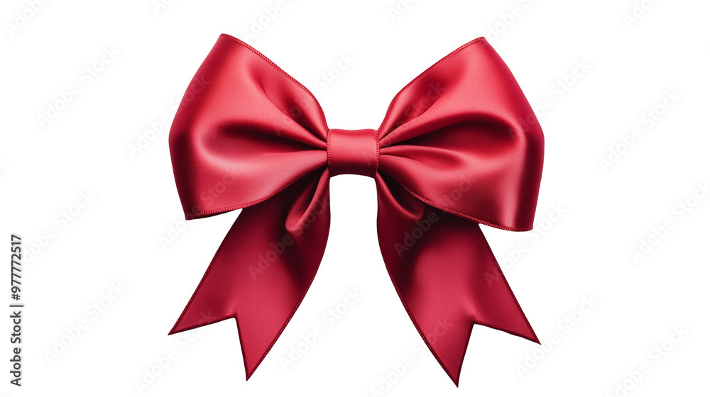 Red ribbon bow isolated. Red ribbon bow isolated.