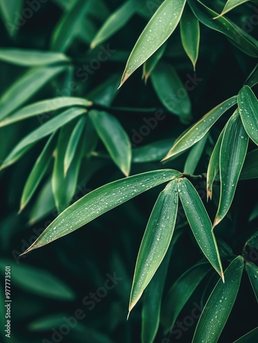 Nature's Abundance: Close-up View of a Bamboo Plant