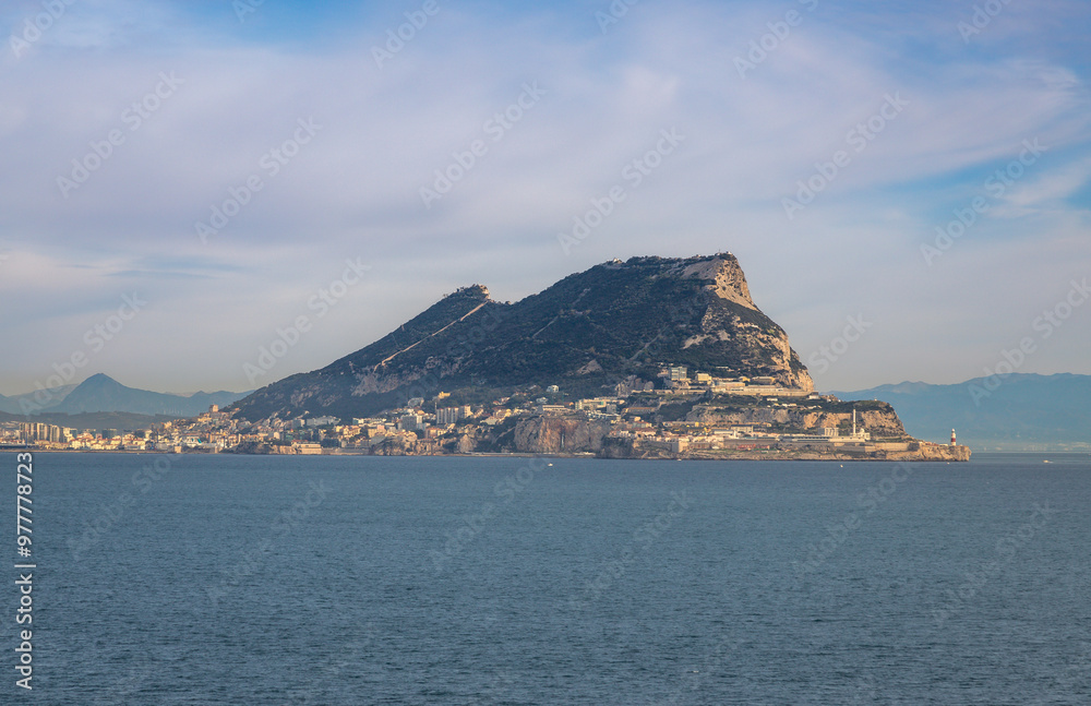 Landscape Exposure of the Rock of Gibraltar while arriving from a Cruise Ship Landscape Exposure of the Rock of Gibraltar while arriving from a Cruise Ship