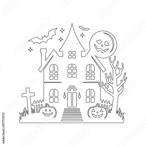 Spooky and Cute boo Vector , halloween boo vector, boo art,halloween art ,coloring book