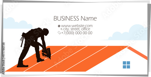 Roof and rain pipe repair business card