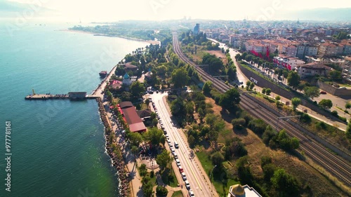 Derince, Kocaeli, Turkey. Derince is a town in Kocaeli province, Turkey. Aerial view with drone. photo