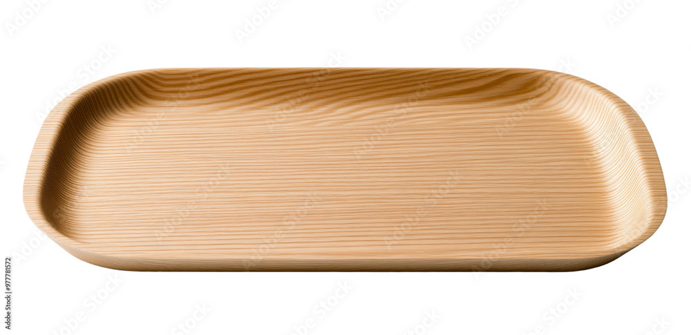 Wooden Tray, Oval in Shape with Rounded Edges, Isolated PNG with Transparent Background Wooden Tray, Oval in Shape with Rounded Edges, Isolated PNG with Transparent Background